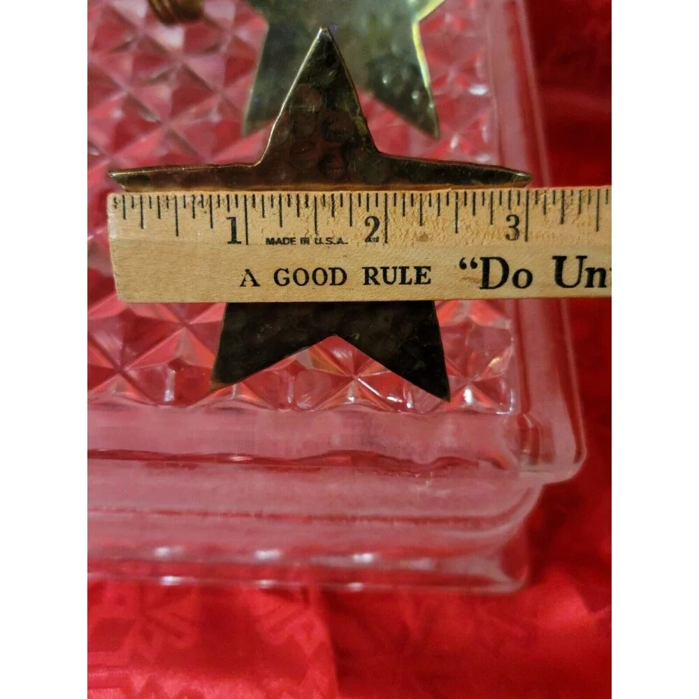 Star Brass Napkin Ring Holders W/some Patina Mid-century Set Of 4 Vintage